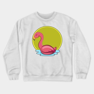 Flamingo in Water with Sun Crewneck Sweatshirt